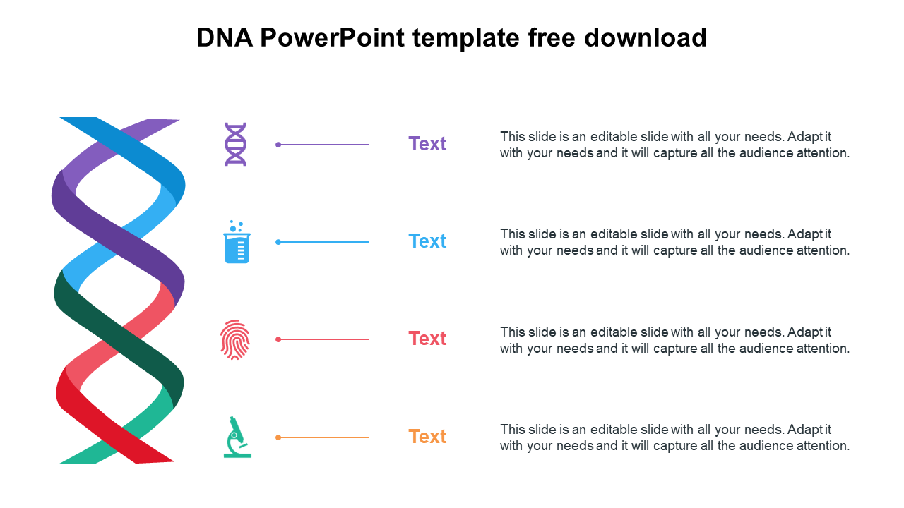 Free - Simple DNA PowerPoint Template Free Download 